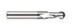 2 Flutes Straight shank ball nose End Mill-1